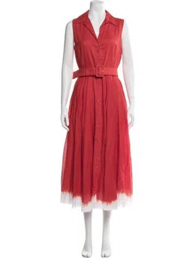 Pre-owned Samantha Sung Long Dress W/ Tags In Red