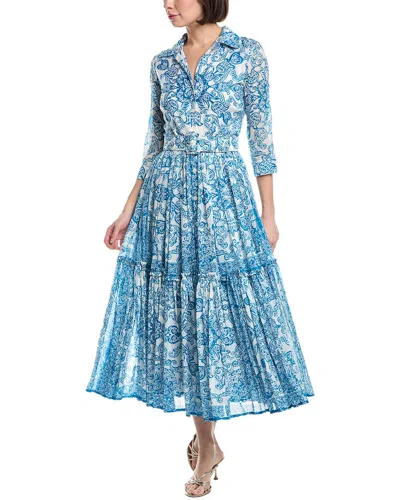 Samantha Sung Melanie Shirtdress In Blue