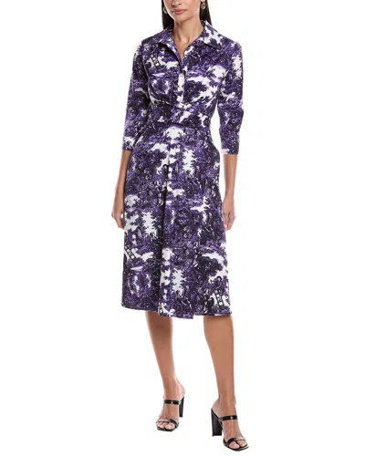 Samantha Sung Olivia Shirt Dress In Purple