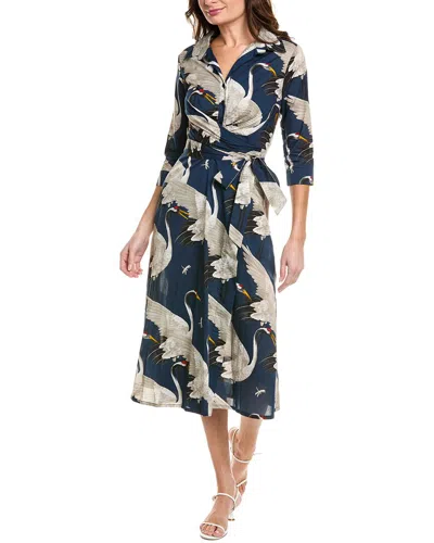 Samantha Sung Olivia Shirtdress In Blue
