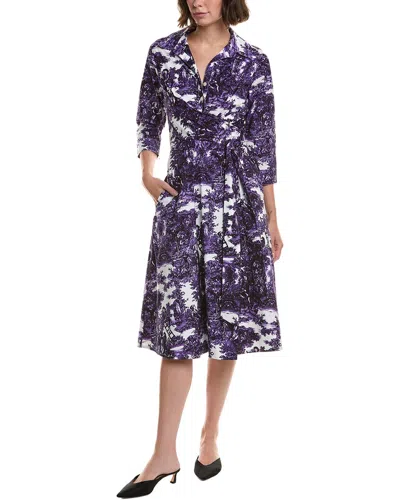 Samantha Sung Olivia Shirtdress In Purple