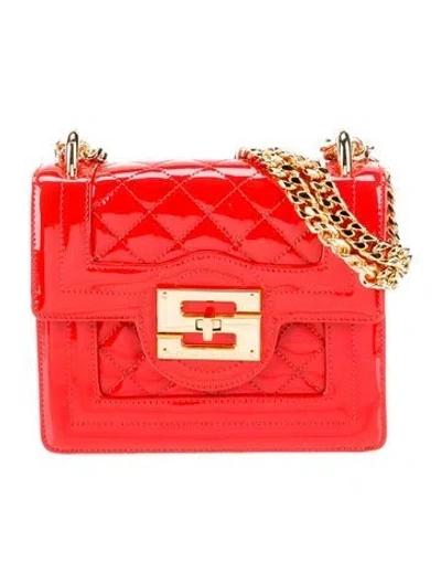 Pre-owned Samantha Sung Patent Leather Crossbody Bag In Orange