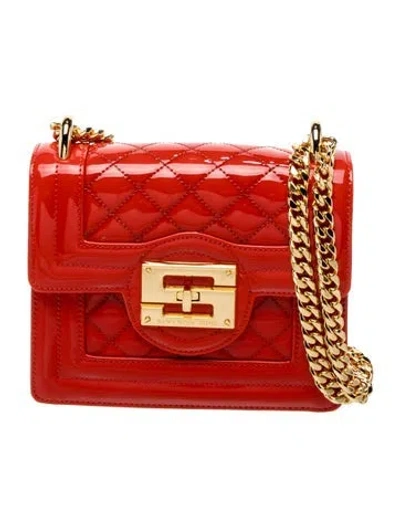 Pre-owned Samantha Sung Patent Leather Crossbody Bag In Orange