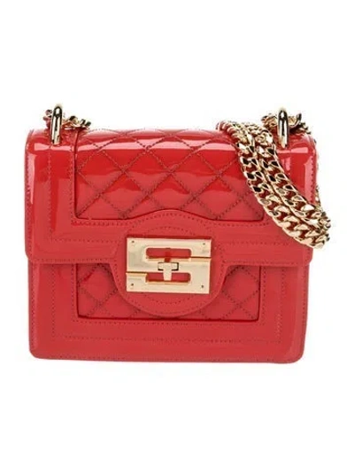 Pre-owned Samantha Sung Patent Leather Crossbody Bag In Orange