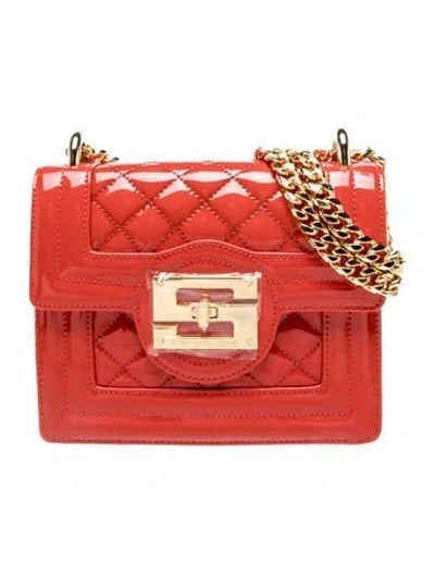 Pre-owned Samantha Sung Patent Leather Crossbody Bag W/ Tags In Red