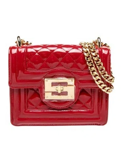 Pre-owned Samantha Sung Patent Leather Crossbody Bag W/ Tags In Red