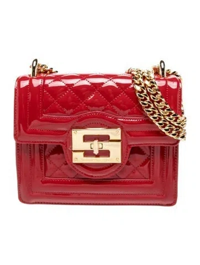 Pre-owned Samantha Sung Patent Leather Crossbody Bag W/ Tags In Red