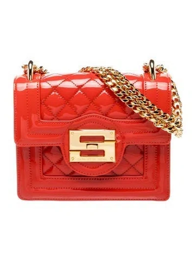 Pre-owned Samantha Sung Patent Leather Crossbody Bag W/ Tags In Red
