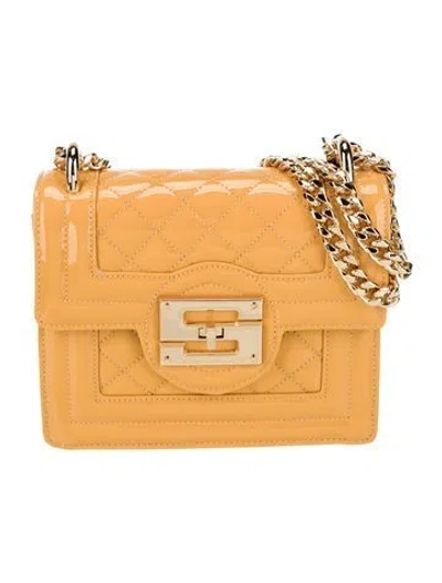 Pre-owned Samantha Sung Patent Leather Crossbody Bag W/ Tags In Yellow