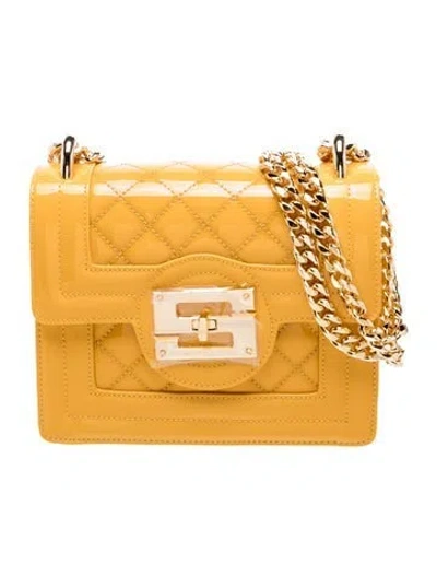 Pre-owned Samantha Sung Patent Leather Crossbody Bag W/ Tags In Yellow
