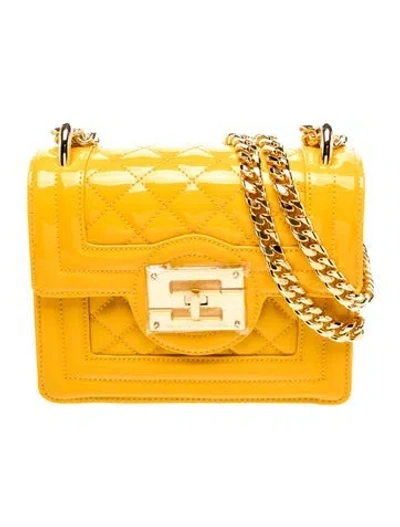 Pre-owned Samantha Sung Patent Leather Crossbody Bag W/ Tags In Yellow