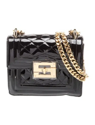 Pre-owned Samantha Sung Patent Leather Shoulder Bag W/ Tags In Black
