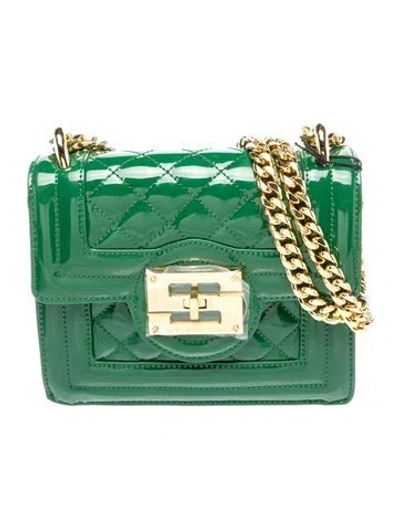 Pre-owned Samantha Sung Patent Leather Shoulder Bag W/ Tags In Green
