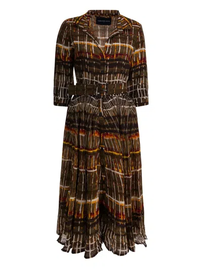 SAMANTHA SUNG PLAID BELTED DRESS