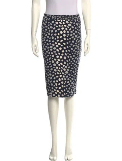 Pre-owned Samantha Sung Polka Dot Print Knee-length Skirt In Neutral