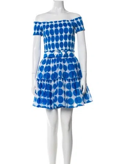 Pre-owned Samantha Sung Polka Dot Print Ruffle Embellishment Skirt Set In Multi