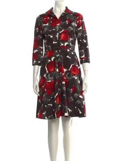 Pre-owned Samantha Sung Printed Knee-length Dress In Multi