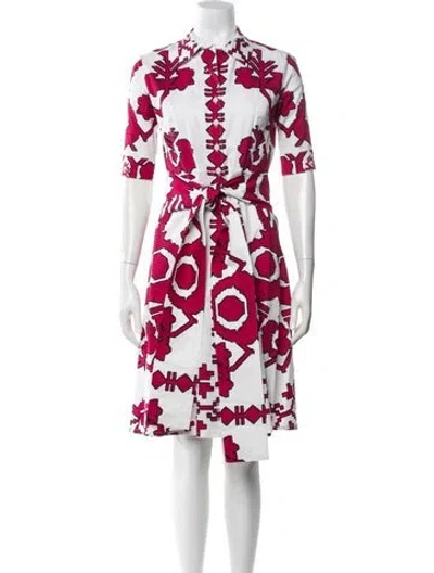 Pre-owned Samantha Sung Printed Knee-length Dress In Multi