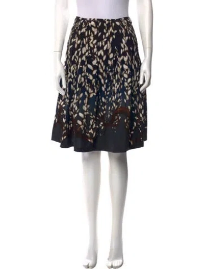 Pre-owned Samantha Sung Printed Knee-length Skirt In Blue