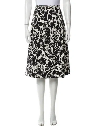 Pre-owned Samantha Sung Printed Knee-length Skirt In Blue