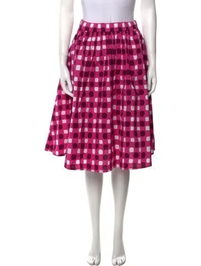 Pre-owned Samantha Sung Printed Knee-length Skirt In Pink