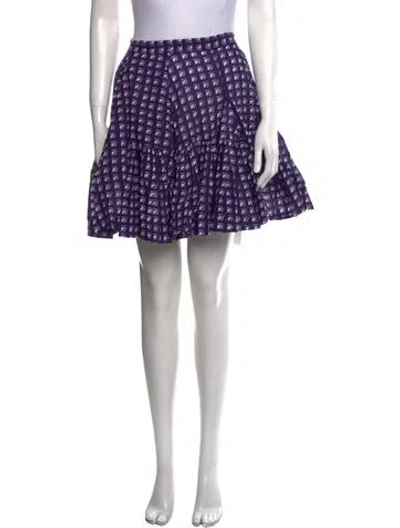 Pre-owned Samantha Sung Printed Mini Skirt W/ Tags In Purple