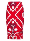 Samantha Sung Secretariat Horse Chloe Skirt Long Skirt In Red