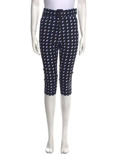 Pre-owned Samantha Sung Printed Skinny Leg Pants W/ Tags In Black