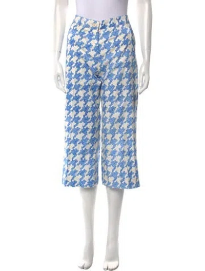 Pre-owned Samantha Sung Printed Wide Leg Pants In Multi