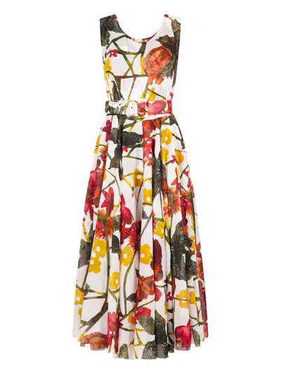 Samantha Sung Safari Toile Dress In Multicolour