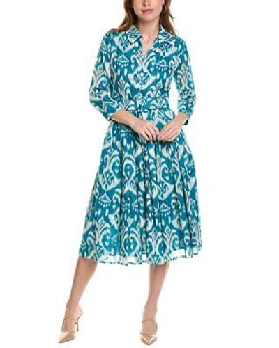 Pre-owned Samantha Sung Shirtdress Women's In Blue