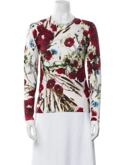 Pre-owned Samantha Sung Silk Floral Print Sweater W/ Tags