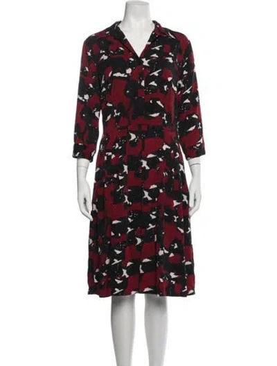 Pre-owned Samantha Sung Silk Knee-length Dress In Multicolor