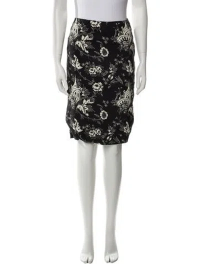 Pre-owned Samantha Sung Silk Knee-length Skirt In Black