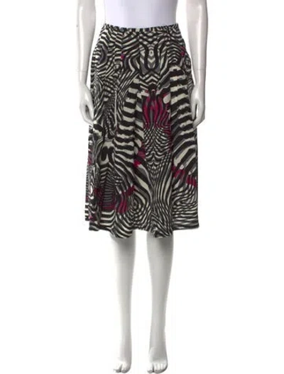 Pre-owned Samantha Sung Silk Knee-length Skirt In Black