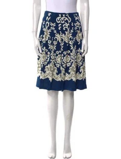 Pre-owned Samantha Sung Silk Knee-length Skirt In Blue