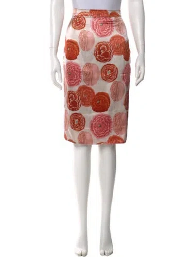 Pre-owned Samantha Sung Silk Knee-length Skirt In Multi