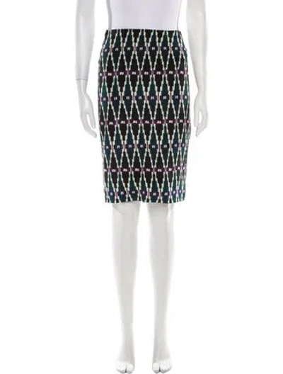 Pre-owned Samantha Sung Silk Knee-length Skirt W/ Tags In Multi
