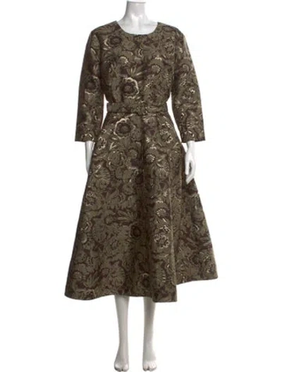 Pre-owned Samantha Sung Silk Long Dress In Multicolor
