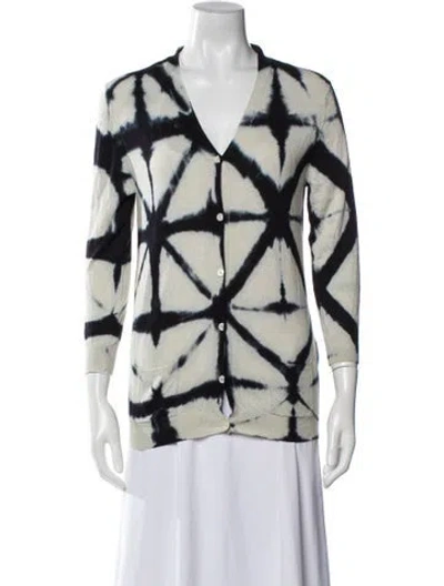 Pre-owned Samantha Sung Silk Printed Sweater In Multi