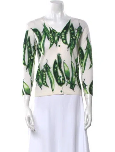 Pre-owned Samantha Sung Silk Printed Sweater W/ Tags In Multi