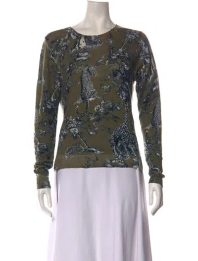 Pre-owned Samantha Sung Silk Printed Top In Multicolor