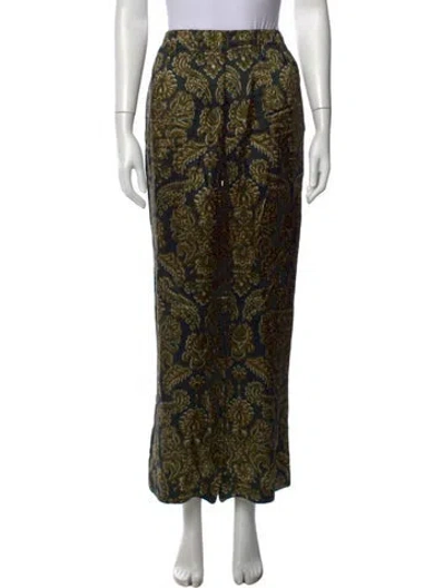 Pre-owned Samantha Sung Silk Wide Leg Pants In Multicolor
