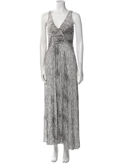 Pre-owned Samantha Sung Striped Long Dress In Multi