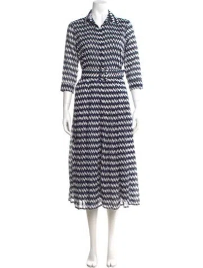 Pre-owned Samantha Sung Striped Long Dress In Multi