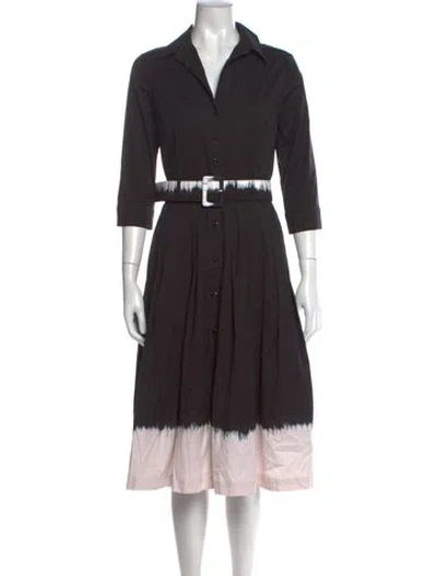 Pre-owned Samantha Sung Tie-dye Print Midi Length Dress In Multi