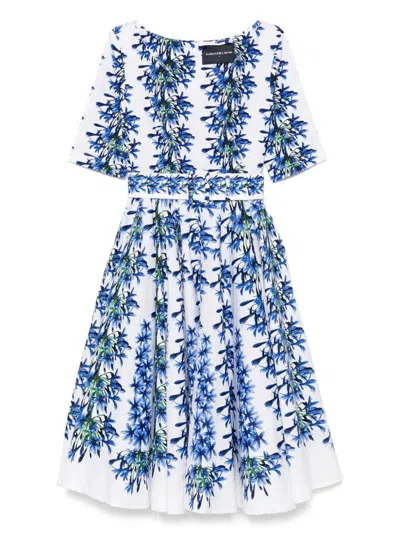 Samantha Sung Tinker Bell Flower-print Abelia Midi Dress Clothing In White