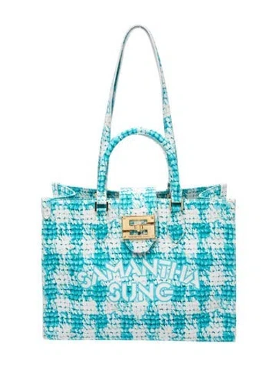 Pre-owned Samantha Sung Top Handle Bag In Blue