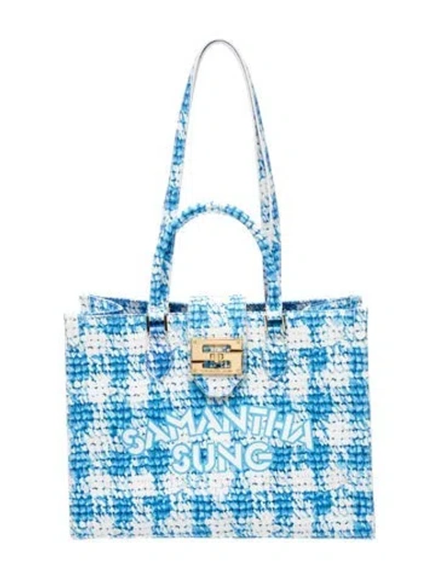 Pre-owned Samantha Sung Top Handle Bag In Blue