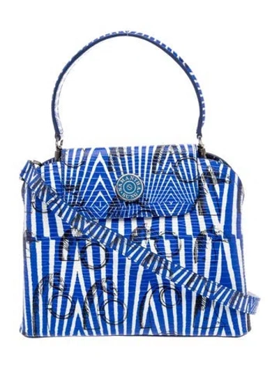 Pre-owned Samantha Sung Top Handle Bag In Blue